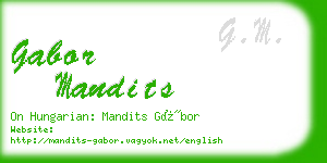 gabor mandits business card